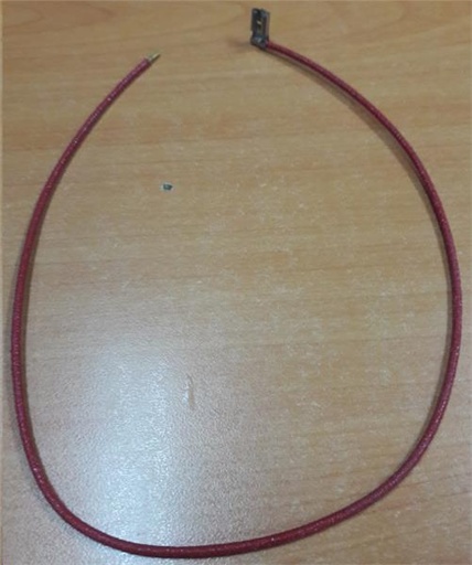 [127.021.080.000] CABLE  45 CM - FIL ROUGE DMD980130-7 - GAUFRIER NOVA / FRIFRI - Jusqu'à fin de stock