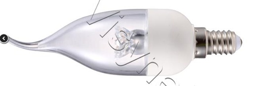 [130.000.000.128] AMPOULE LED TECHNOLUX FLAMME CRYSTAL E14 5W 3000°K 380LM 220°