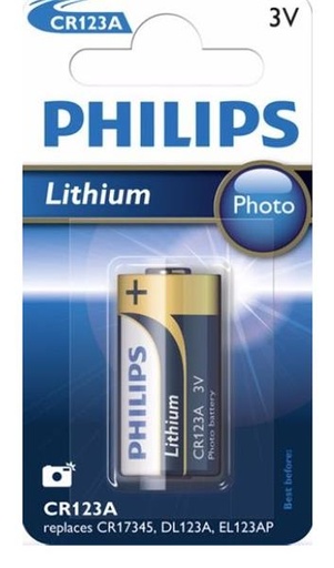 [140.000.000.081] PILE LITHIUM 3V  3,0V-1600MAH  - CR123A -