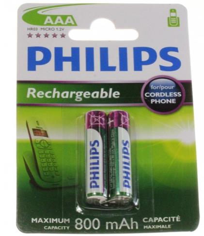 [140.000.000.087] PILES / ACCUS RECHARGEABLE AA - VARTA 800 mAh - 1.2 V - /2P.