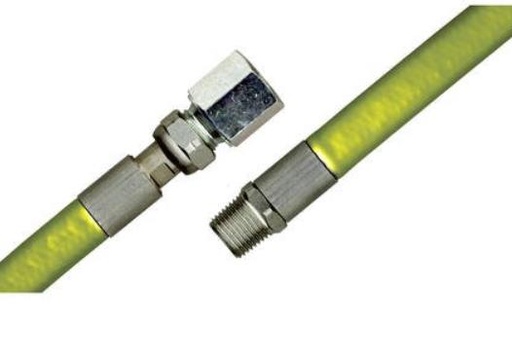 [200.004.000.032] TUYAU GAZ  VILLE  JAUNE - RENFORCE - 2000 CM - 1/2"
