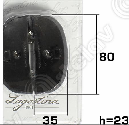 [308.012.094.083] POIGNEES NOIRES CASSEROLE LAGOSTINA  N°3 - KIT 2P. - Fixation avec vis - 090101020003
