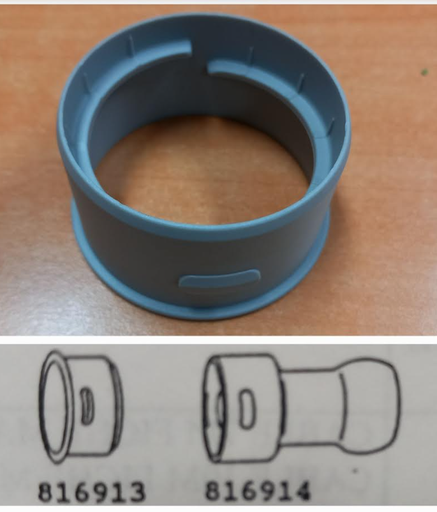 [334.010.079.009] Bague fixation flexible (arrière)  sur embout tuyau aspirateur Nilfisk GA70  816913- Jusqu'à fin de stock