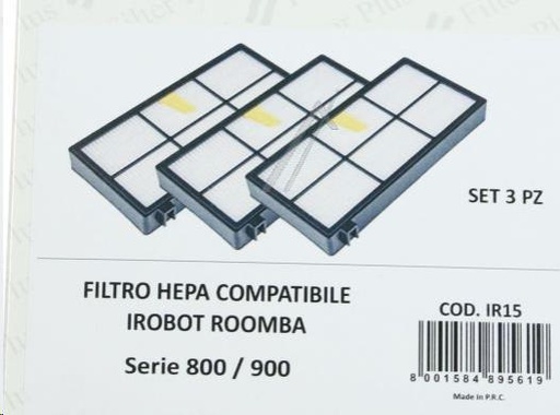 [514.010.168.001] KIT FILTRES (3 p.) POUR I ROBOT ROOMBA SERIE 800 / 900