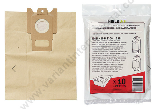 [627.010.026.026] Sacs adaptables aspirateur Miele  /10P. -   F-G-H-J-M-N
