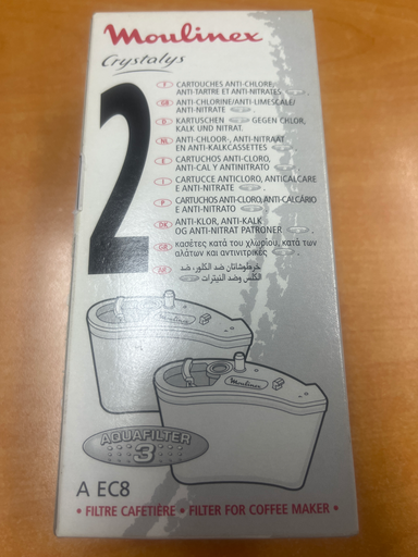 [850.025.078.002] CARTOUCHE FILTRE PERCO MOULINEX CRYSTALIS AQUA FILTER 3 - EC1 / EC2 / EC3 / EC4 / EC5  - AEC801 - Jusqu'à fin de stock