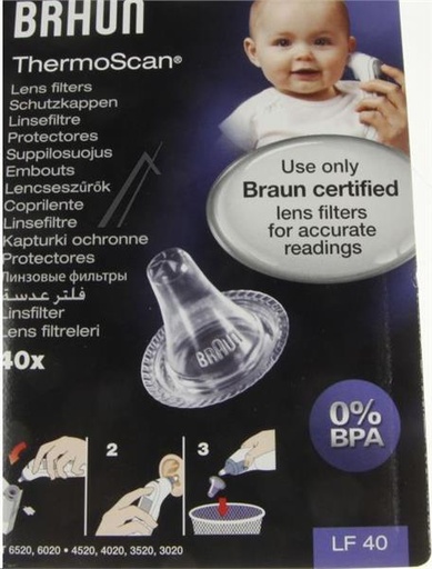 [995.014.059.000] EMBOUT PROTECTION THERMOSCAN BRAUN - LF40 - /40p.
