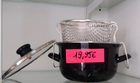 [999.019.000.000] FRITEUSE /  CASSEROLE EMAILLEE - CREALYS - DIAM. 20 CM