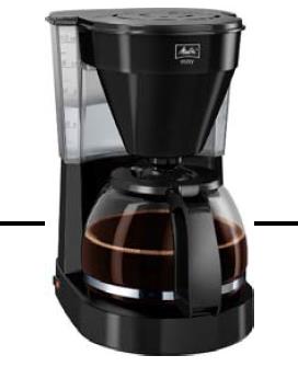 [999.025.082.007] PERCOLATEUR MELITA EASY II NOIR  1.25L - RECUPEL INCLUS