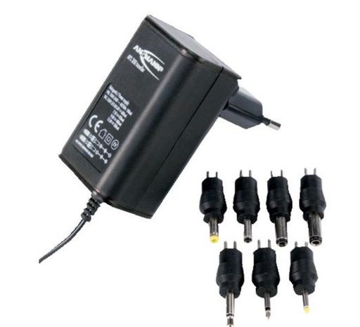 [140.000.000.088] CHARGEUR UNIVERSEL 3-12V / 6 EMBOUTS - 600Ma
