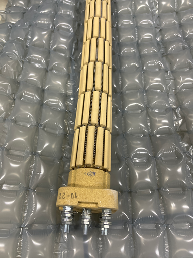 [105.007.033.003] Résistance stéatite tête carrée chauffe eau Bosch  00431120 - 3000W - 6 bornes - long. 42 CM