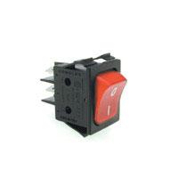 [121.000.000.027] INTERRUPTEUR BIPOLAIRE LUMINEUX ROUGE 4C - 2 POSITIONS