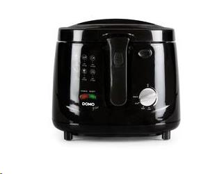 [999.019.141.000] FRITEUSE CARREE NOIRE AVEC COUVERCLE ANTI-ODEUR 2.5L. DOMO DO461FR