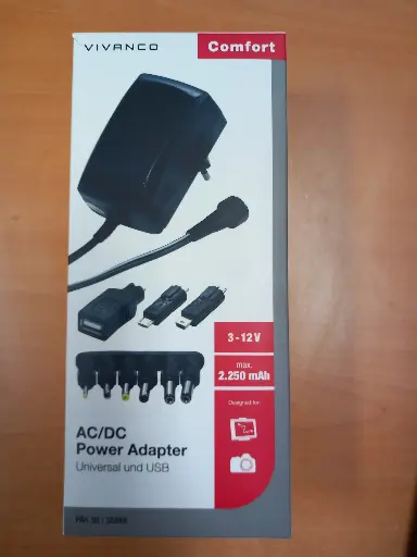 [140.000.000.042] CHARGEUR UNIVERSEL 3-12V-2.250MAH-6EMBOUTS