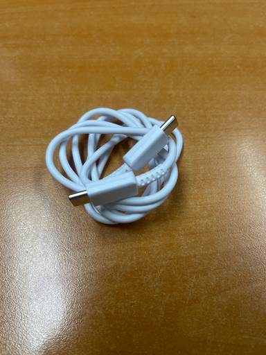 [150.000.000.051] CABLE DE CHARGE  BLANC TYPE-C VERS TYPE-C - SAMSUNG / I PHONE 